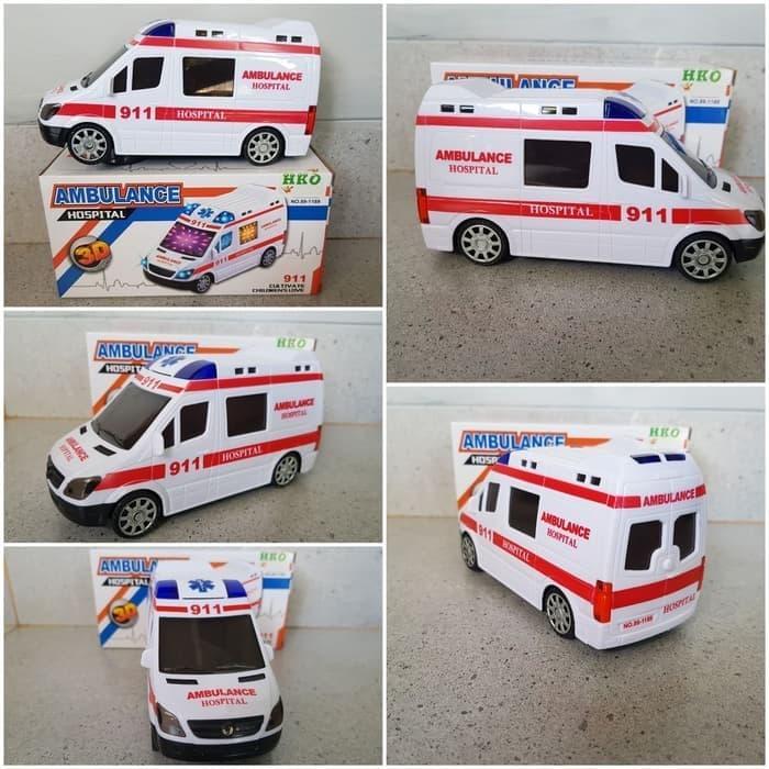Mainan Mobil Ambulance Bump Go - Mainan Edukasi Anak Mobil Ambulance