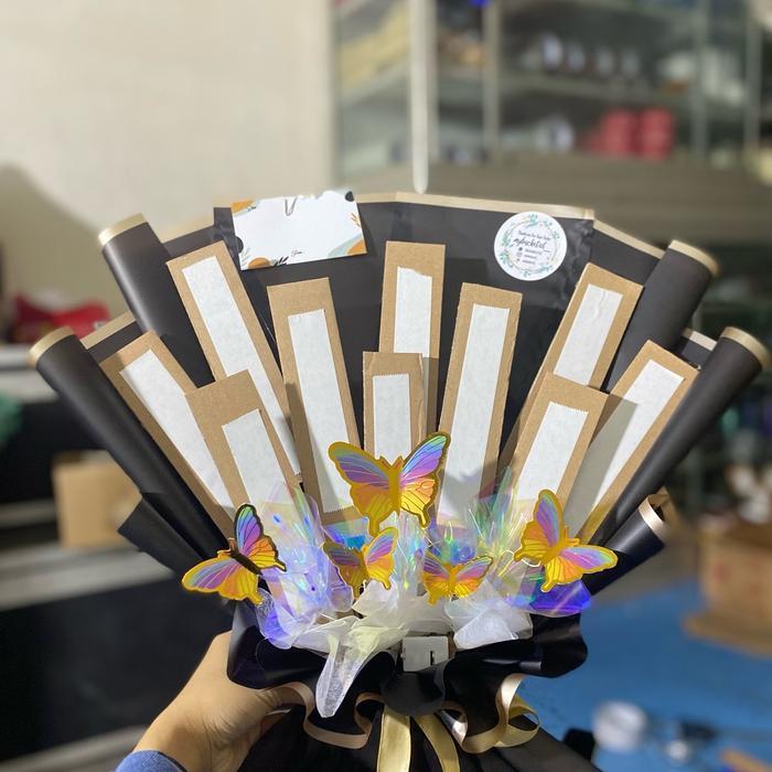 Bucket Kosongan Coklat / Beng Beng Kupu Led