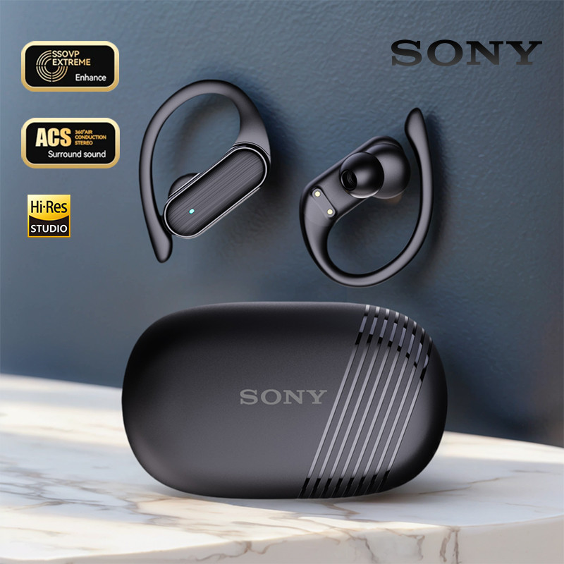 Original Sony A520 Wireless Business Headphone Ear-Hook HIFI Bass Noise Cancelling Earphone With Mic