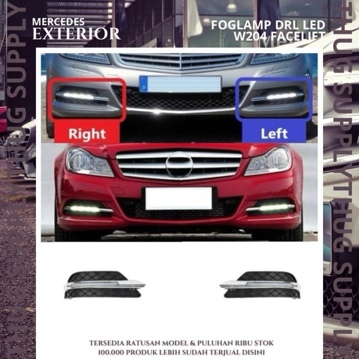 READY STOCK 1 SET FOGLAMP LED DRL GRILL W204 FACELIFT C SPORT AMG PRE MERCEDES CLASS C200 C250 C300