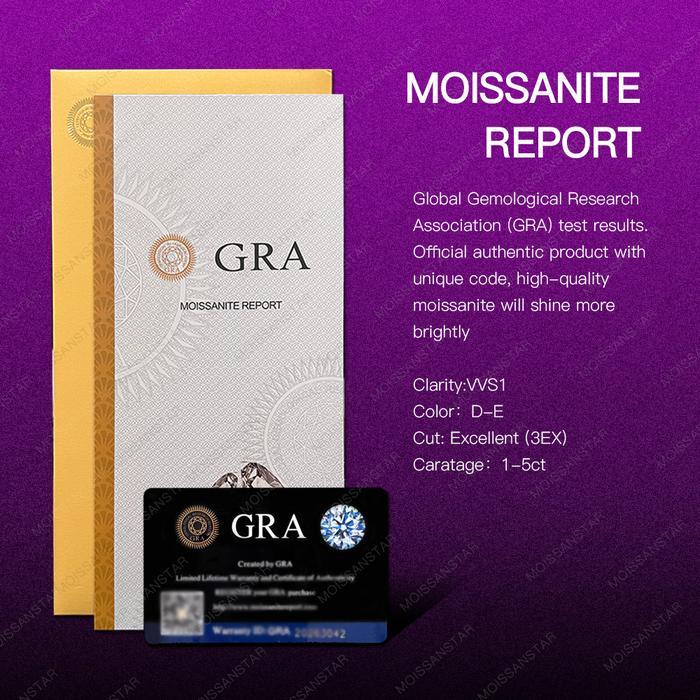 56YTS OS4-MS-B07 Gelang Wanita Moissan Star Permata Moissanite 5 Layer Platinum Sertifikat GRA Asli