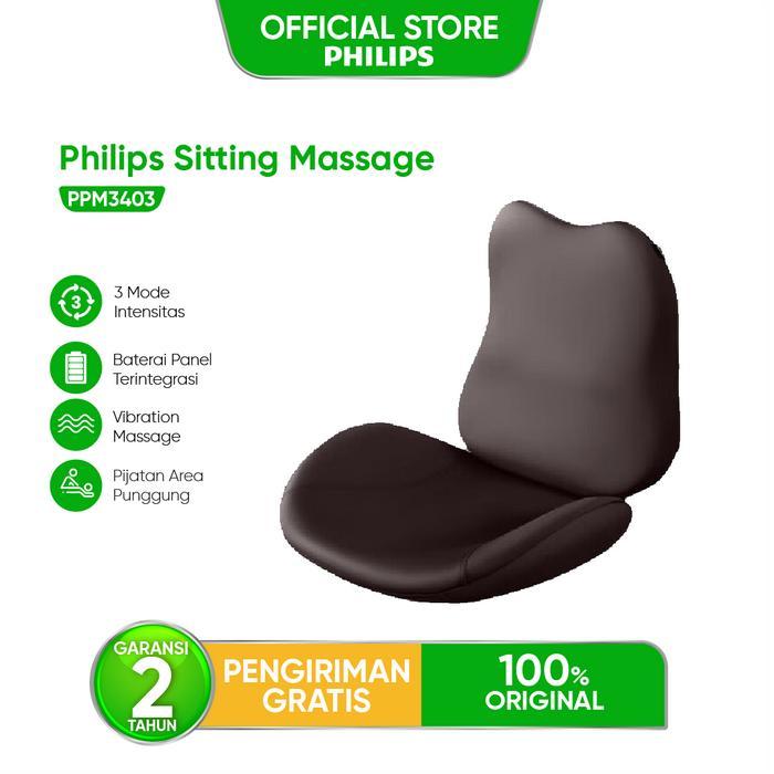 Philips Massager PPM3403 Bantal kursi pijat Punggung vibration massage