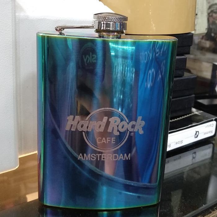 Best Seller Botol Minum Stainless Hip Flask Hard Rock Cafe 6Oz Original