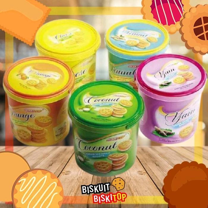 Promo [ 1 DUS ] BISKITOP Biskuit ember 400 gr x 6