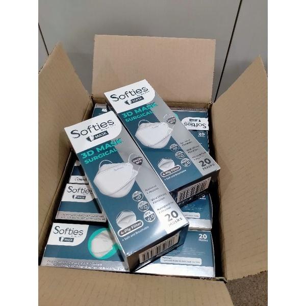 Softies 3D Mask Surgical 4Ply Isi 20/Masker Medis Kf94 Softies 4 Ply Tbk