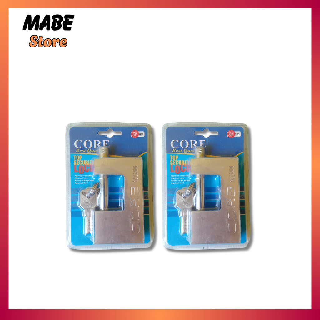 CORE | Gembok Kotak Pagar Baja Anti Maling 100 mm | Kunci Gudang Besar Kuat