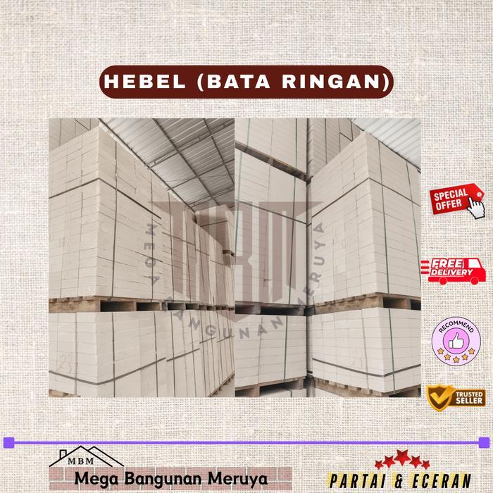 Hebel Bata Ringan 10 cm 1 Kubik 10 x 20 x 60 cm ukuran 1 Kubik isi 83 pcs