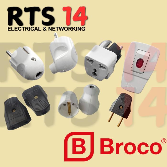 Murah Steker Arde Broco 13310 / Steker Arde L Broco 13312 / Steker Gepeng Broco 344LN/ Steker Lampu