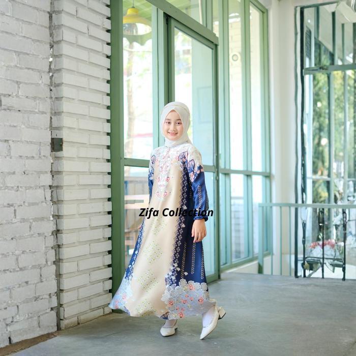 PREMIUM Gamis Anak Mauna Silk Premium Bahan Silk Halus Jatuh Tebalnya Pas Glossy Elegan Mewah