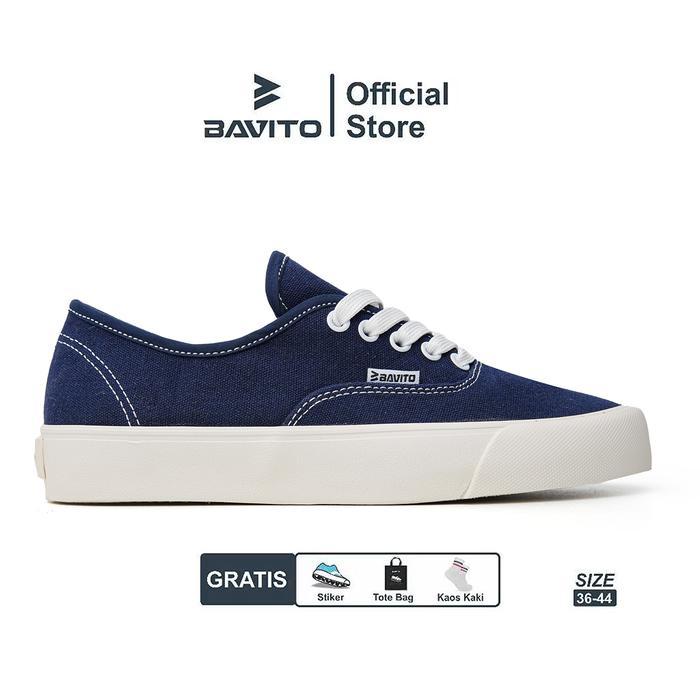 Aerostreet - Bavito 36-44 Armagan Authentic Navy - Sepatu Sneakers Casual Pria Wanita