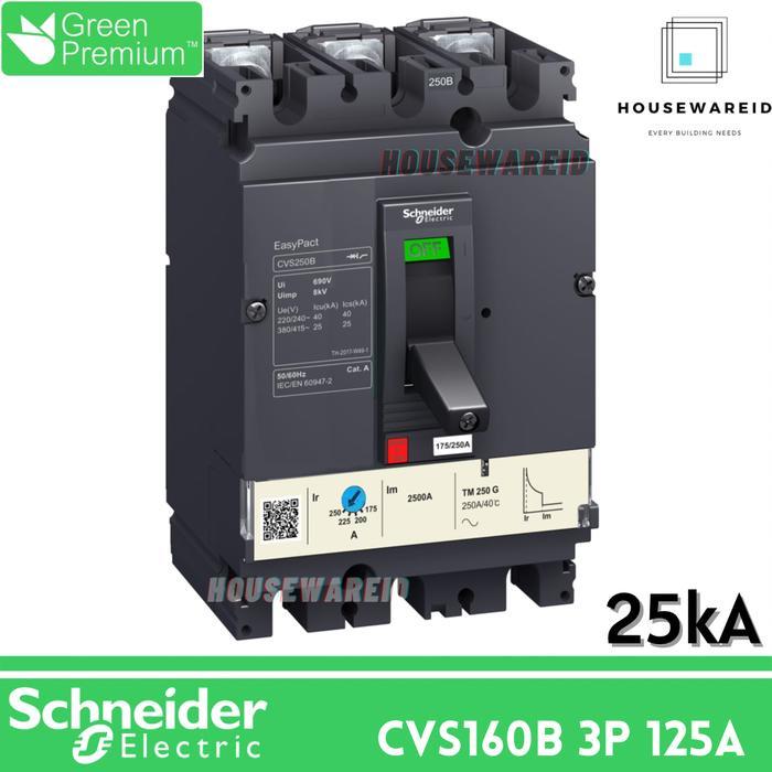 Mccb 3P 125A 3 Phase 125 Ampere Schneider Cvs160B Lv516302 Original