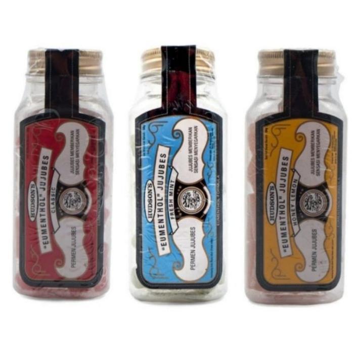 HUDSON'S EUMENTHOL JUJUBES HONEY LEMON CANDY 50GR - HUDSON PERMEN LEMON MADU