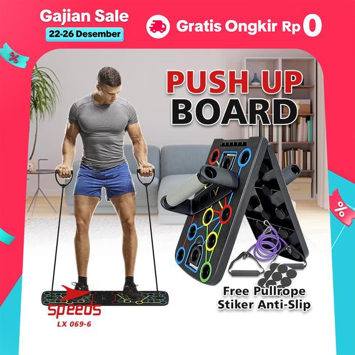 Speeds Push Up Board + Resistance / Push Up Stand Bar Alat Push Up Outdoor Portable 069-6