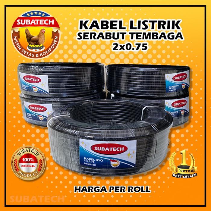 Kabel ROLL Listrik Ganda Serabut Isi 50Meter/1 Roll Tembaga