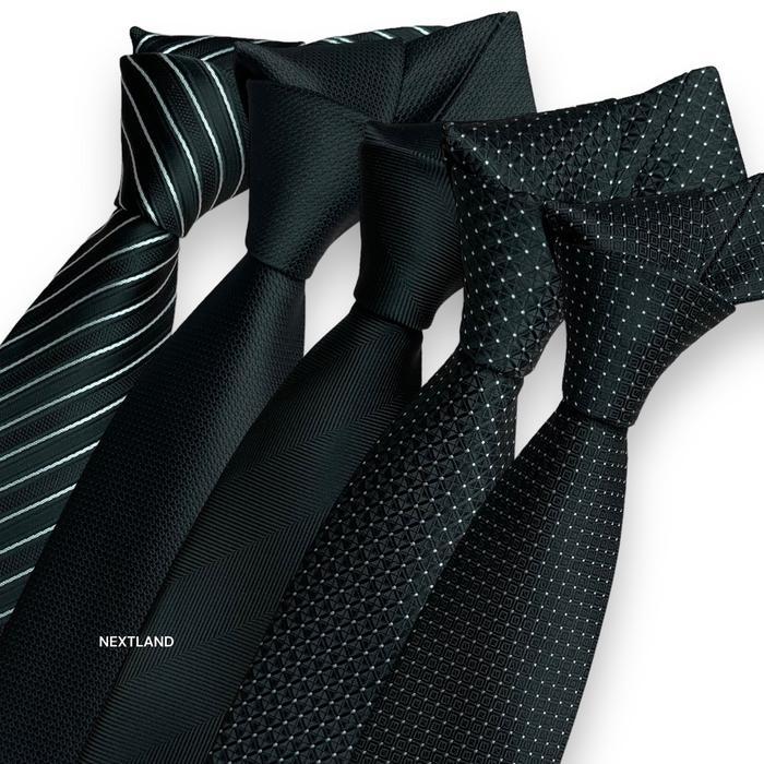 NEXTLAND - DASI HITAM DASI PRIA HITAM POLOS