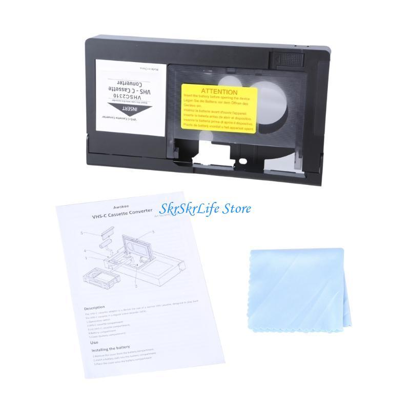 E65E Portable VHS C To VHS Video Tape Conversion Adapter for Camcorder Playback