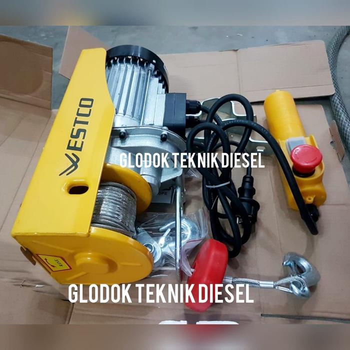 MINI ELECTRIC WIRE HOIST 600 KG TAKEL KATROL LISTRIK ROPE HOIST 600KG