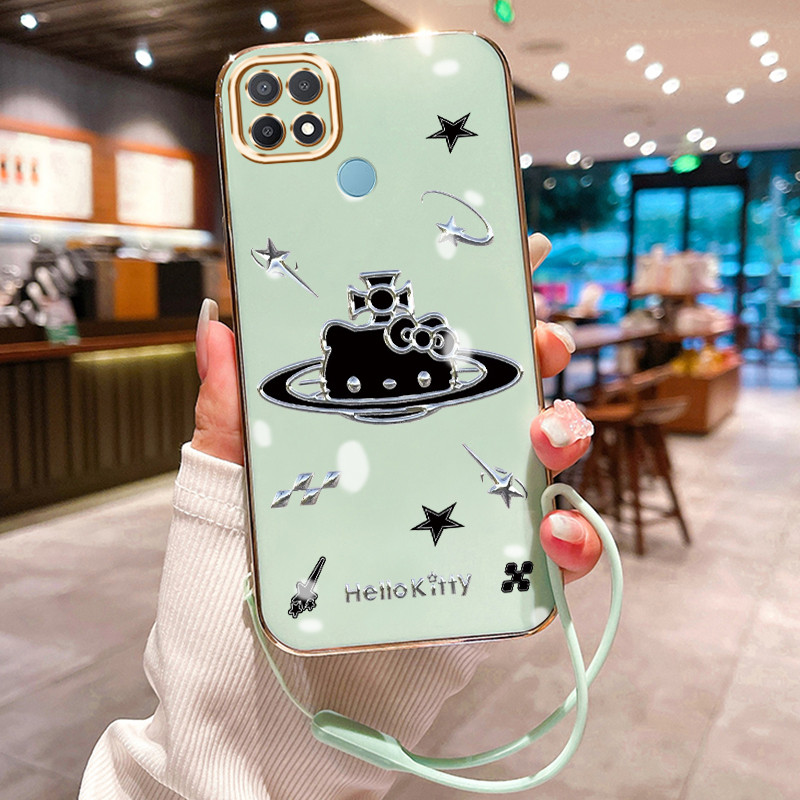 Casing Hp Untuk OPPO A15 A15s A35 Case Casing karakter anime lucu pola Kasus pelapis samping HP Kasi