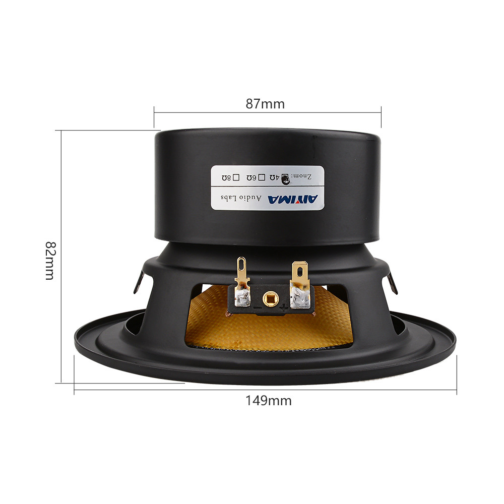 AIYIMA 1Pcs 5.25 Inch Audio Speaker 4 8 Ohm 100W Mid Bass Speaker Column Woofer Fiberglass Cone Home