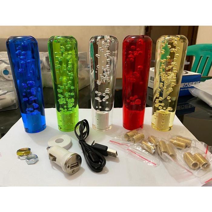 KNOB PERSNELING MOBIL LED LAMPU / KNOP PERSENELING MOBIL BISA NYALA / GEAR SHIFT MOBIL LAMPU 10CM