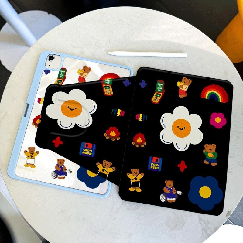 Cute Little Flower Smart PU Case for IPad 10.2 Case 7/8/9th Generation IPad 10th Generation Air 4/5