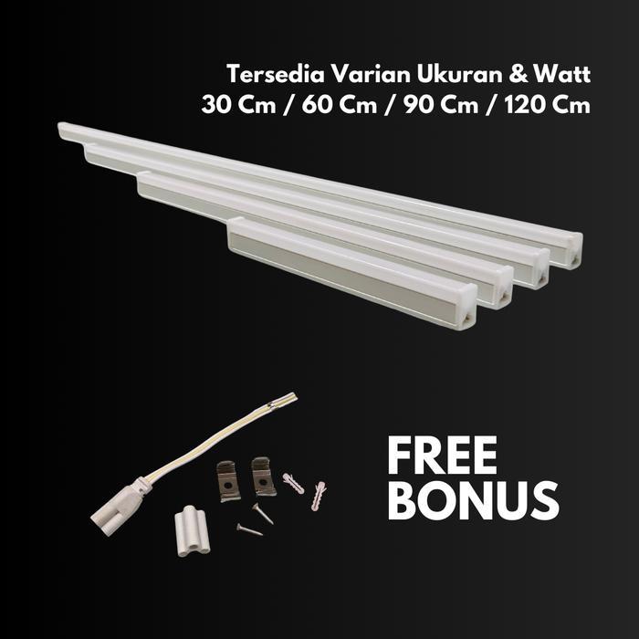 "New" [GUNCANG 12.12] Lampu MYVO TL5 Neon T5 LED 5/10/15/20 Watt Tube Warna Warni Putih White 30cm /