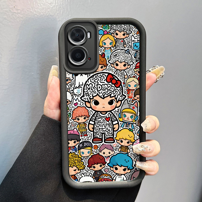 Casing Hp OPPO A36 OPPO A76 OPPO A96 Case Casing Boneka kartun Pola Kasus cermin tangga Kasus ponsel