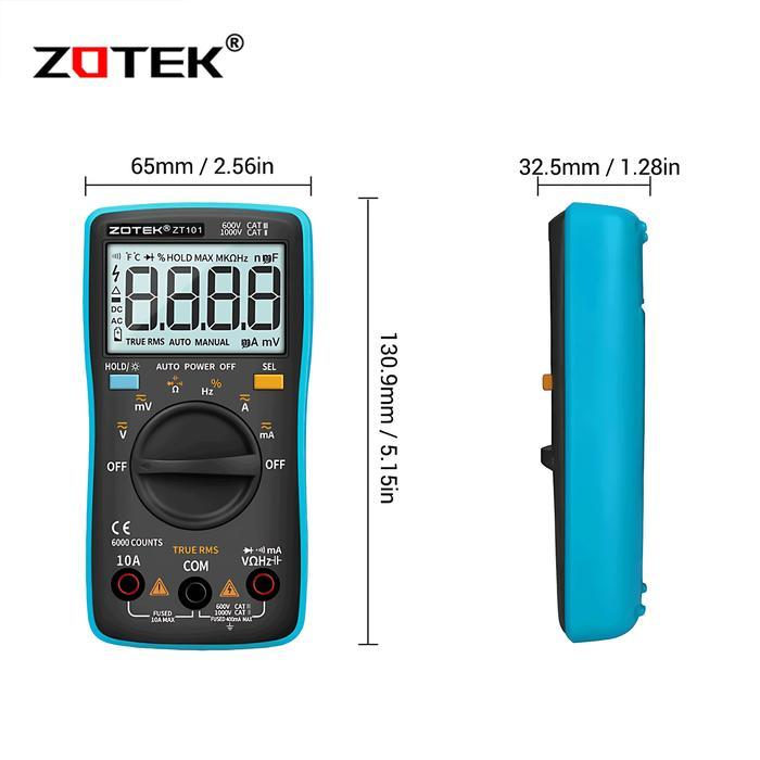 * AVOMETER DIGITAL ZOTEK ZT101 / MULTITESTER DIGITAL ZOTEK ZT 101