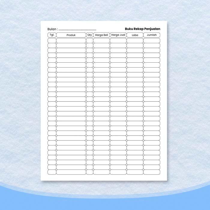 "New" Buku Catatan Rekap Penjualan Harian buku catatan Kertas Paper Stationery