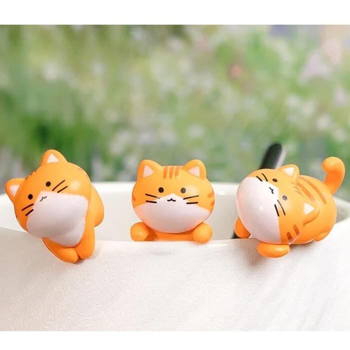 "New" DAKENA - ORNAMEN MINIATUR 8 MOTIF MULTI KUCING / CAT / HIASAN HIPPERS HP/ HIPPERS PHONE/