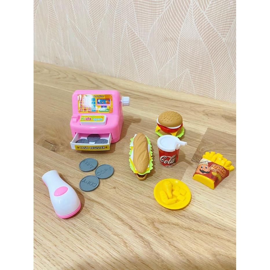 mainan kasir Lk15 casir / mainan kasir kasiran set lengkap ukuran mini - mainan anak anak mainan