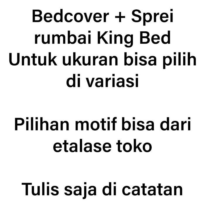 Promo Sierra - Bedcover Dan Sprei Rumbai Double - Custom Motif