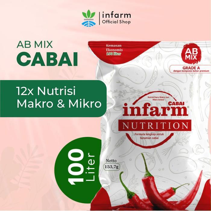 INFARM - Nutrisi Tanaman AB Mix Cabai 100 Liter Pupuk untuk hidroponik Pupuk AB Mix Hidroponik Pupuk