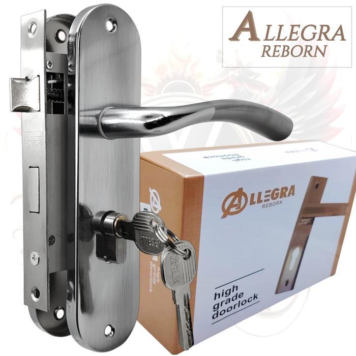 kunci pintu tanggung 20 cm ALLEGRA (VM SN/CP) kunci pintu 1 set
