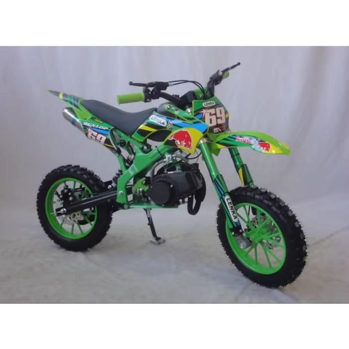 Ready MOTOR MEDIUM TRAIL LENKA 69 50CC MESIN 2 TAK MOTOR MINI ANAK - Hijau