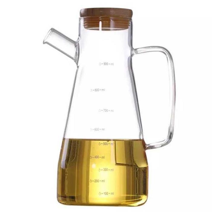 Botol Tempat Minyak Goreng Kaca Borosilicate Glass Oil Pot 1 Liter