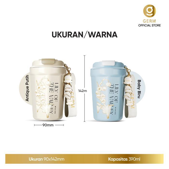Germ K32 Vacuum Termos Cup S31603 Baja Tahan Karat Portabel With Liontin Dekoratif 390Ml Cangkir