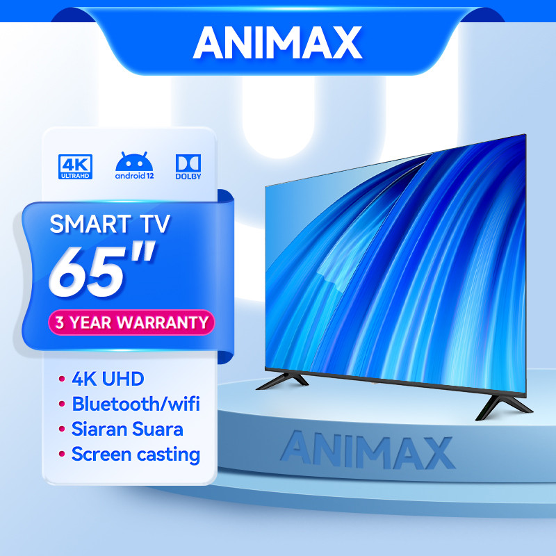 Animax Smart 65 Inch TV Android 11.0 LED Smart TV - 4K - UHD - Bluetooth Connectivity - Youtube - Do