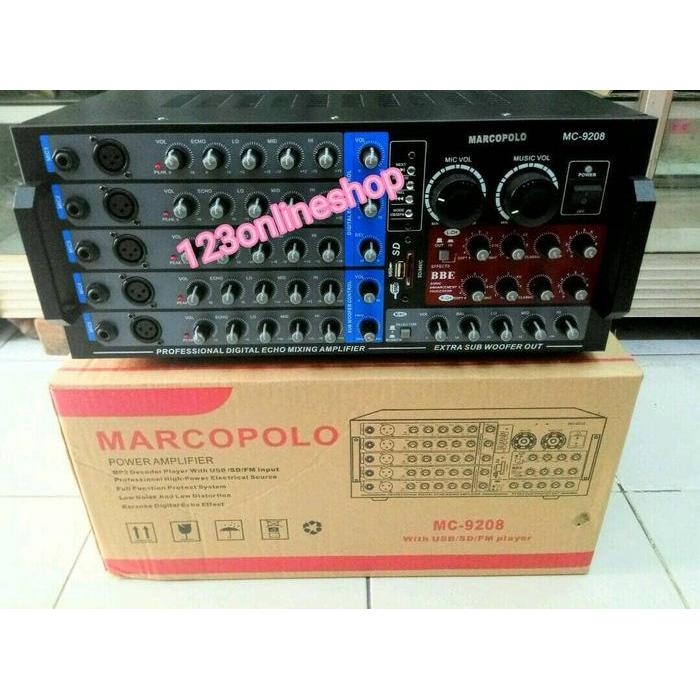 Power Mixer 5channel MARCOPOLO 9208 High Power plus prosesor BBE