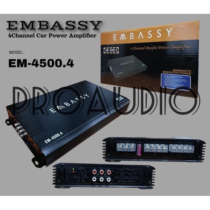 Power 4 Channel Embassy 30000 Watt EM-4500.4 EM 4500 4 EM4500 4