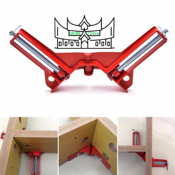 "New" Corner Clamp Klem Sudut Siku 90 Derajat Alumunium 130gr