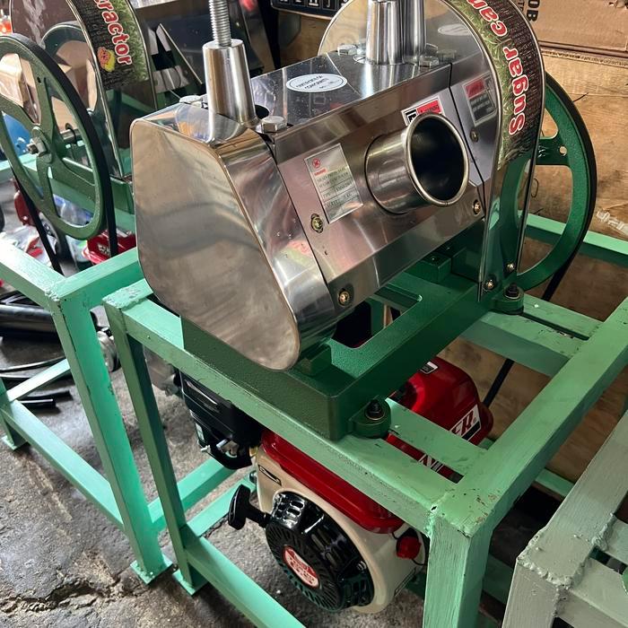 MESIN PERAS TEBU YAMAMOTO LENGKAP MESIN PENGGERAK MEREK TIGER DAN DUDUKAN