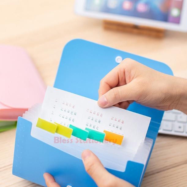 "New" Deli Dompet plastik A6 map uang map nota map giro map harmonika Expanding File