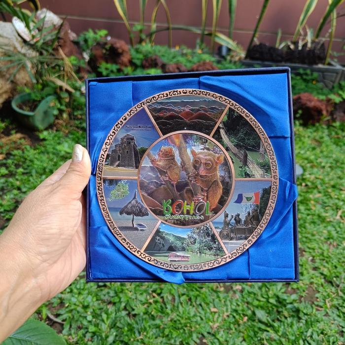 Souvenir pajangan piring dekorative Bohol oleh oleh negara Philippines