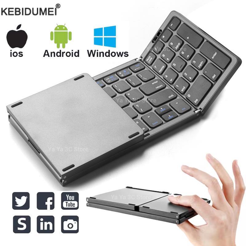 Wireless Folding Keyboard Bluetooth Keyboard With Numeric Keypad For Windows Android Ios Phone