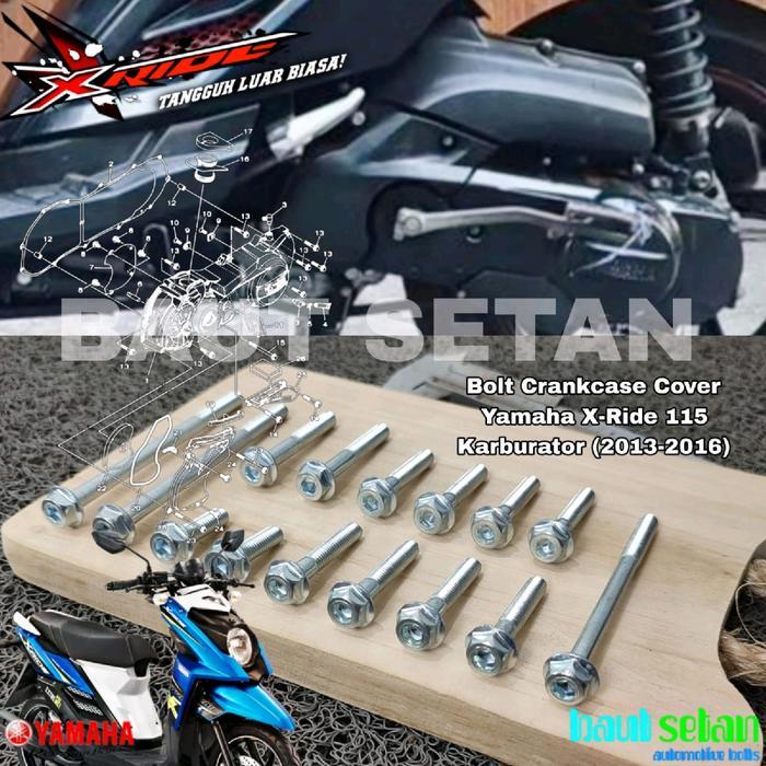 Baut Set Dua Kunci Yamaha X-Ride 115 2013-2016 Mode Dua Kunci Motor