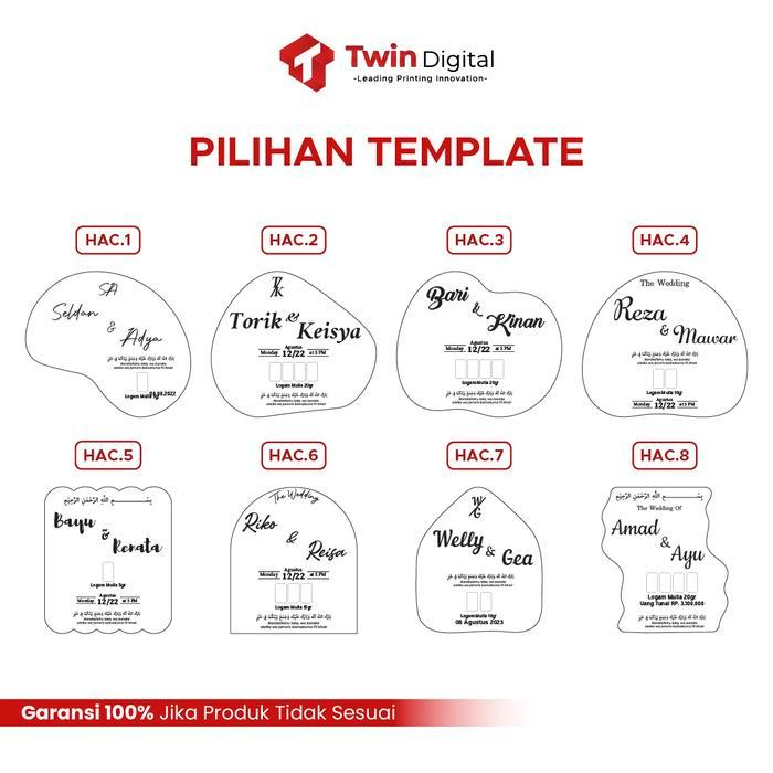 Custom Hantaran Wedding Akrilik Mahar Pernikahan - Akrilik Seserahan