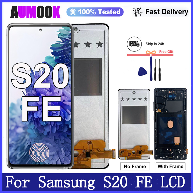 AMOLED LCD For Samsung Galaxy S20 FE 4G/5G LCD Display Touch Screen Digitizer For Samsung S20 FE