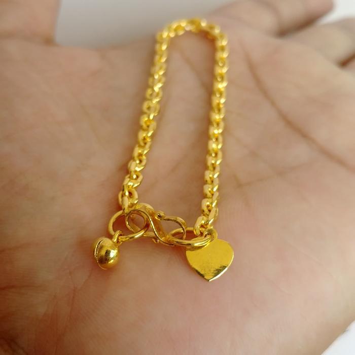 Gelang Rantai Nori Lapis Emas