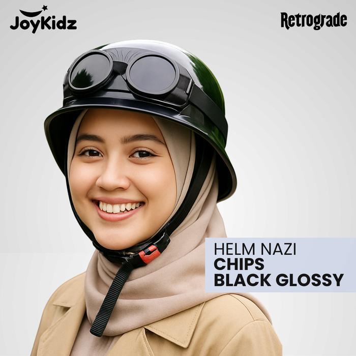 HELM RETRO VESPA NAZICHIPS GLOSSY KACAMATA HELM CLUB VESPA KLASIK